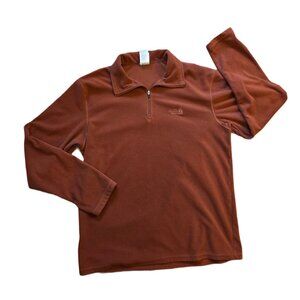 The North Face Men’s Fleece 1/4 Zip Pullover – Rust Color, Size Medium